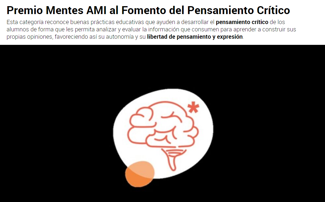 Premio Mentes AMI al Fomento del Pensamiento Crítico